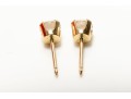 14k Yellow Gold Glass Stud Earrings