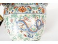 19th Century Chinese Export Rose Famille Koi Fish Planter