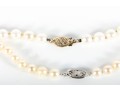 Knotted Culture Pearl Necklaces With 14k Gold Clasps