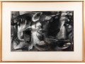 Abstract Monochrome Framed Ink Print 