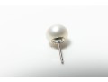 Sterling Silver Cultured Button Pearl Stud Earrings