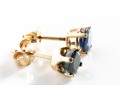 14k Yellow Gold Sapphire Stud Earrings