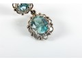 14K Gold Palladium Plated Aquamarine Earrings