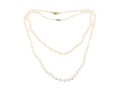 Knotted Culture Pearl Necklaces With 14k Gold Clasps