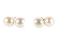 Sterling Silver Cultured Button Pearl Stud Earrings