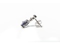14k White Gold Trillion Tanzanite And Diamond Drop Earrings