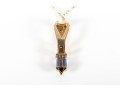 14k Yellow Gold Tanzanite And Diamond Pendant Necklace