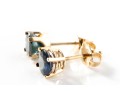 14k Yellow Gold Sapphire Stud Earrings