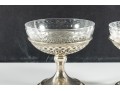 Pair Of Sterling Silver & Glass Dessert Cups