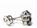 10k White Gold Black Diamond Stud Earrings