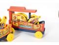 Early 2000's Fisher Price Toy Town Toyfest Wood Carts