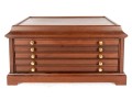 Mahogany 5 Drawer Coin Collectors Box Case
