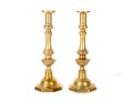 Pair Of Vintage Cast Brass Candlestick Holders