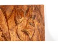 Wood Carved Maiden & Devil Relief