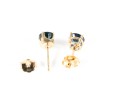 14k Yellow Gold Sapphire Stud Earrings