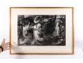 Abstract Monochrome Framed Ink Print 