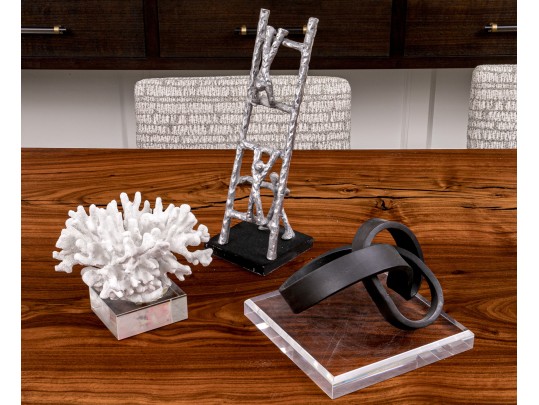 Trio Of Sculptural Tabletop Decor