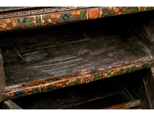 Elaborately Hand-painted Tibetan Cabinet