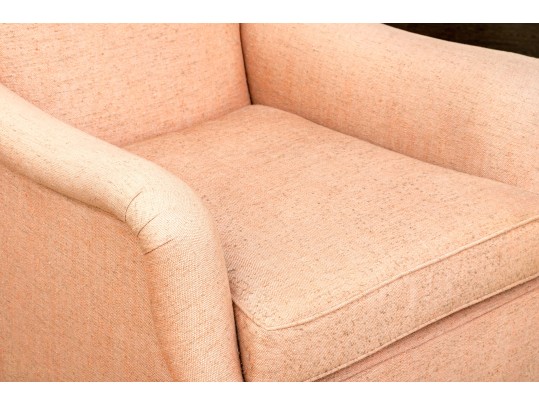 Pink Upholstered Club Chair, Likely Rose Tarlow 