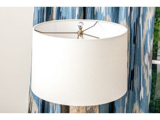 Chic Faux Mercury Glass Octagonal Table Lamp