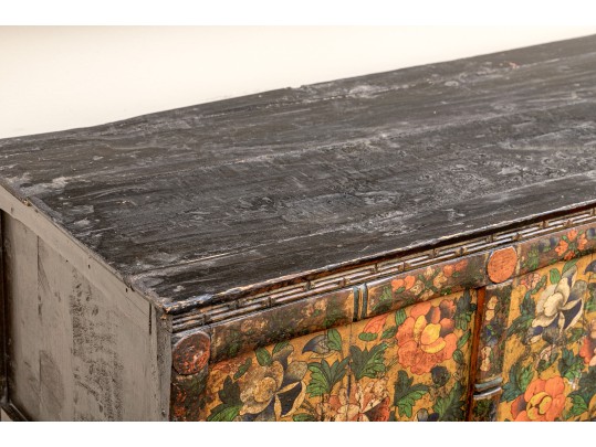 Elaborately Hand-painted Tibetan Cabinet