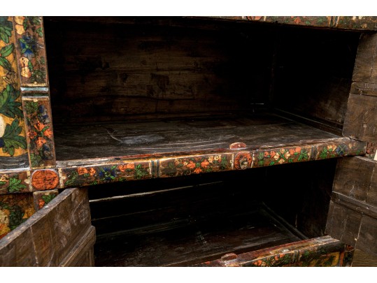 Elaborately Hand-painted Tibetan Cabinet
