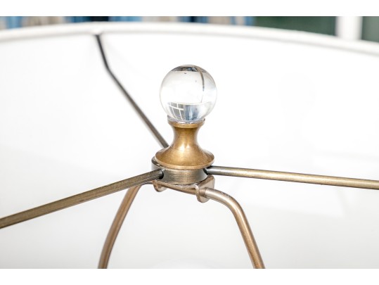 Chic Faux Mercury Glass Octagonal Table Lamp