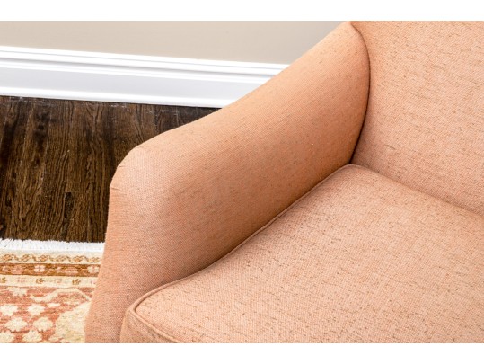 Pink Upholstered Club Chair, Likely Rose Tarlow 