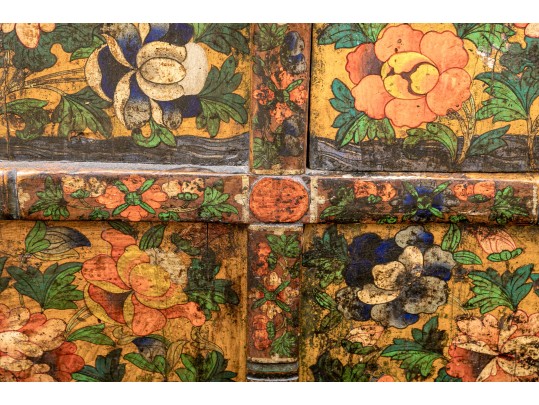 Elaborately Hand-painted Tibetan Cabinet