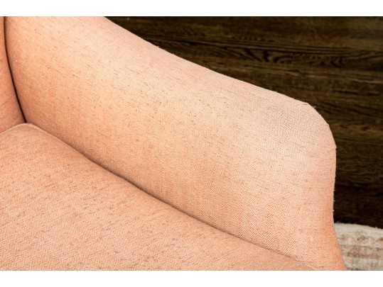 Pink Upholstered Club Chair, Likely Rose Tarlow 