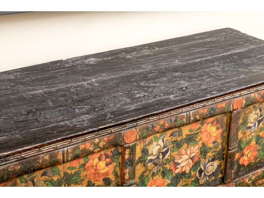 Elaborately Hand-painted Tibetan Cabinet