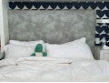 Queen Size Gray Upholstered Platform Bed