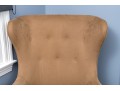 Handsome Suede Wingback Chair