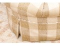 Custom Tuft Ottoman With Pleated Skirt