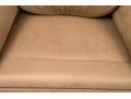 Handsome Suede Wingback Chair
