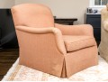 Pink Upholstered Club Chair, Likely Rose Tarlow 