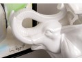 Z Gallerie White Ceramic Elephant Planter