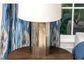 Chic Faux Mercury Glass Octagonal Table Lamp