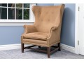 Handsome Suede Wingback Chair
