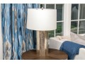 Chic Faux Mercury Glass Octagonal Table Lamp