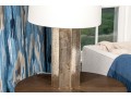 Chic Faux Mercury Glass Octagonal Table Lamp