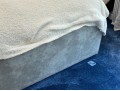 Queen Size Gray Upholstered Platform Bed