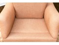 Pink Upholstered Club Chair, Likely Rose Tarlow 