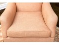 Pink Upholstered Club Chair, Likely Rose Tarlow 
