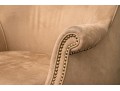 Handsome Suede Wingback Chair
