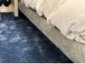Queen Size Gray Upholstered Platform Bed