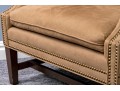 Handsome Suede Wingback Chair