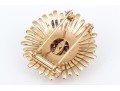 Tiffany & Co. 14k Yellow Gold Stunning Amethyst And Diamond Cluster Set Fur Clip