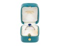 Tiffany & Co. Platinum Lovely Vintage Blue Sapphire And Baguette Diamond Ring, Size 6