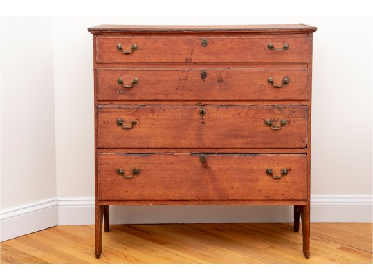 18th Century Chippendale New England Pine Blanket Chest 